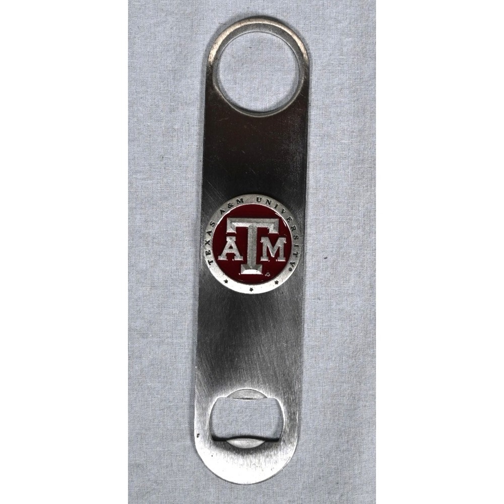 Texas A&M Aggies Long Neck Bottle Opener 7" Stainless Steel Bar Tool